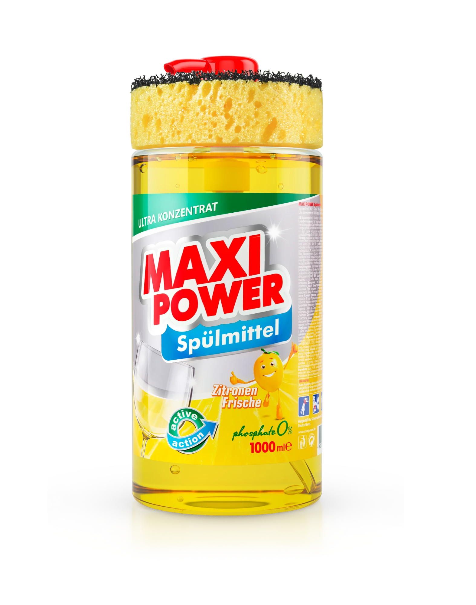 Maxi Power Засіб для миття посуду​ Lemon Лимон
